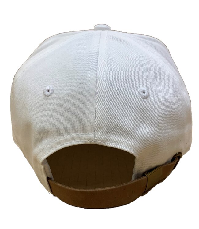 PUKKA B&P HOCKEY LEATHER STRAP HAT WHITE REG