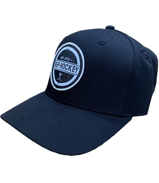 PUKKA B&P HOCKEY LEATHER STRAP HAT BLACK REG