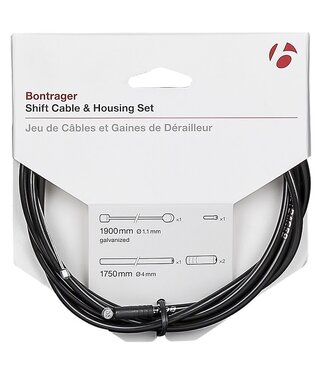 BONTRAGER SHIFT CABLE AND HOUSING KIT 5' (4MM ZINC)