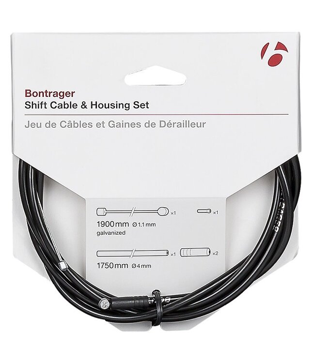 BONTRAGER SHIFT CABLE AND HOUSING KIT 5' (4MM ZINC)