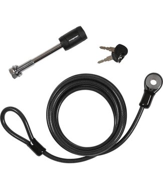 SWAGMAN LOCKING HITCH PIN 1/2" W/CABLE (1-1/4" & 2")