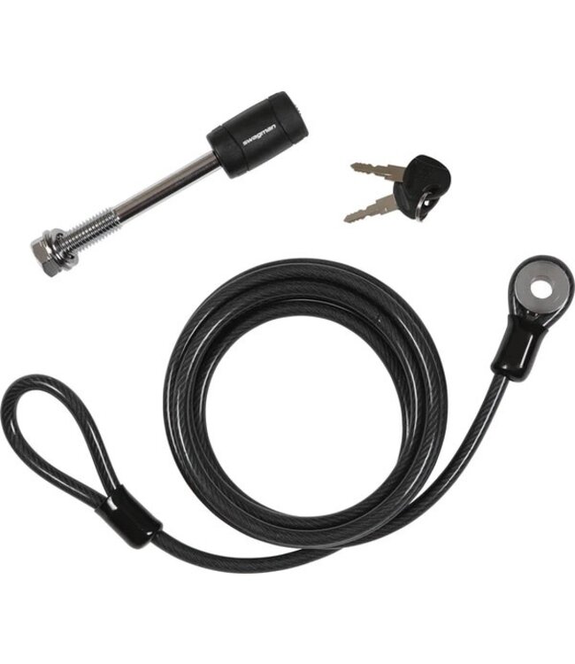 SWAGMAN LOCKING HITCH PIN 1/2" W/CABLE (1-1/4" & 2")