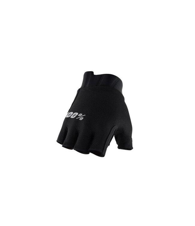 100% EXCEEDA HALF FINGER GLOVE BLACK