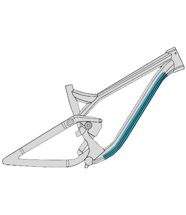 RIDEWRAP ESSENTIAL DOWNTUBE PROTECTIVE WRAP GLOSS CLEAR