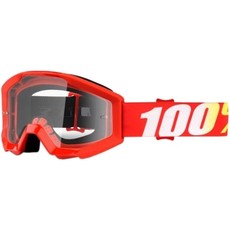 100% 100% STRATA YOUTH GOGGLE RED/CLEAR