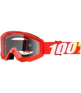 100% 100% STRATA YOUTH GOGGLE RED/CLEAR
