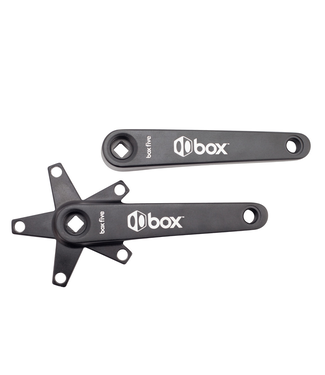 Box BOX FIVE COLD FORGED 3 PIECE SQUARE TAPERED CRANK 155MM BLACK