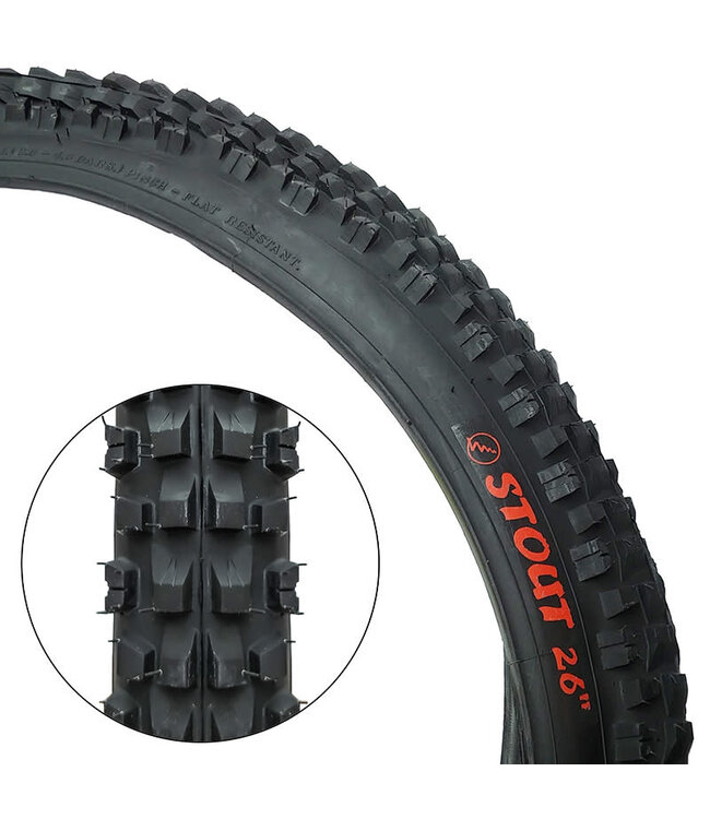 Vee VEE RUBBER STOUT TIRE 24 X 2.3 B P Cycle and Sports