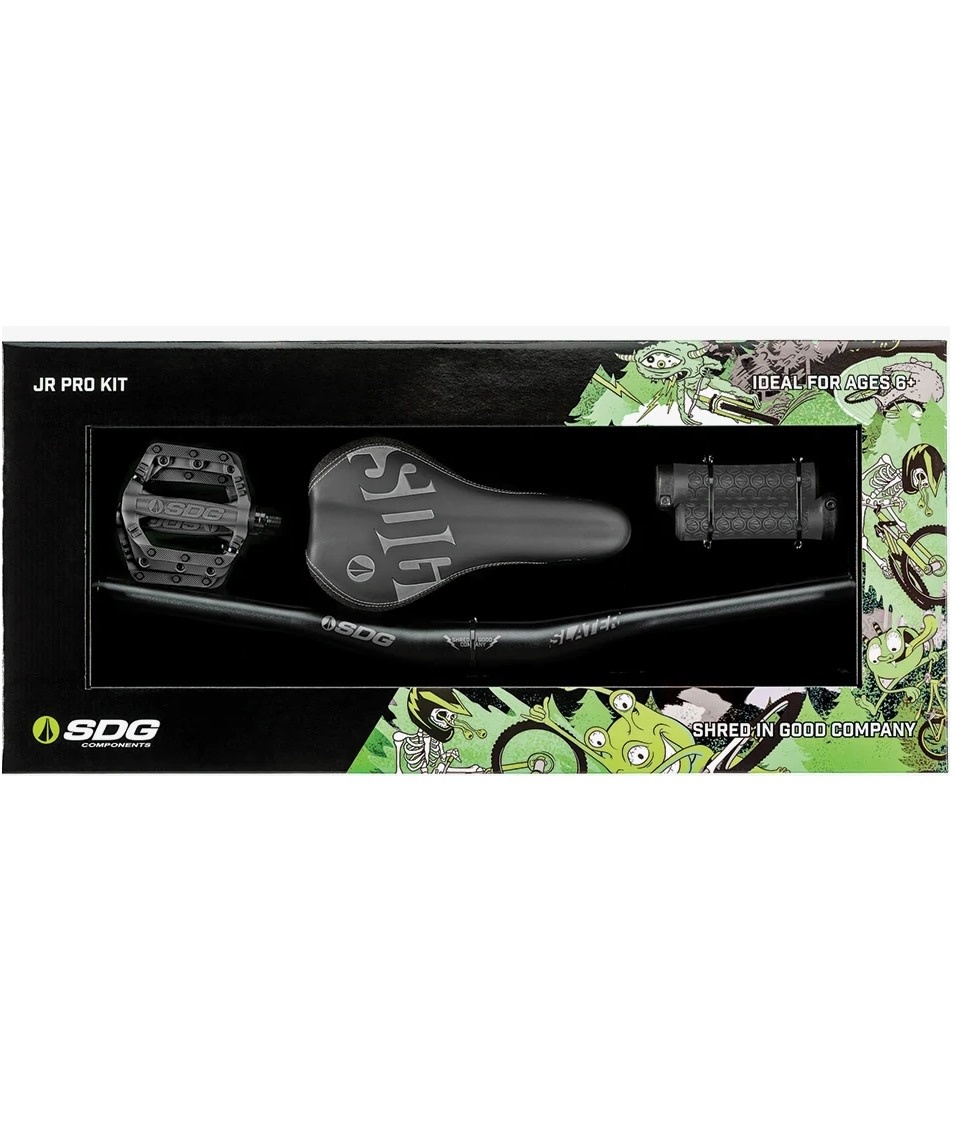 SDG – Selle Fly Junior – Acier – Noir/Rose – Pour Jeunes Riders – Anatomique – Mousse PU – Housse En Cordura – Taille Unique