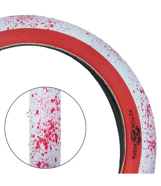 STOLEN HYDRA LP TIRE 20 X 2.4" WHITE/BLOOD SPLATTER