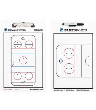Lowrys Blue Sports Coach Clip Board Medium Ringette Double 10" X 16"