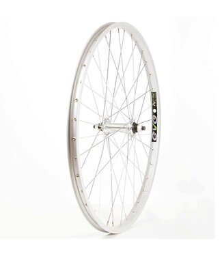 EVO TOUR 20 24" FRONT WHEEL NUTTED SILVER (D)