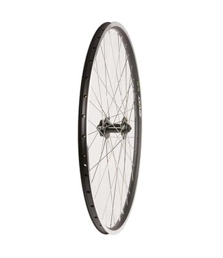 EVO EVO TOUR 19 700C FRONT WHEEL DISC QR BLACK (SILVER SPOKES)