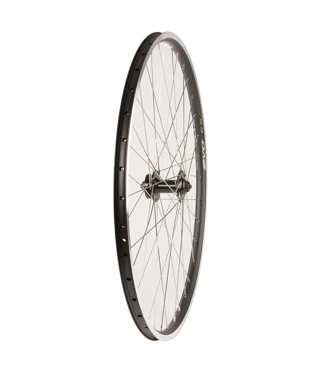 EVO TOUR 19 700C FRONT DISC WHEEL QR BLACK (SILVER SPOKES)