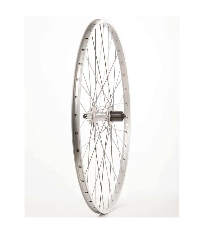 ALEX DM18 700C REAR WHEEL CASSETTE DISC QR SILVER