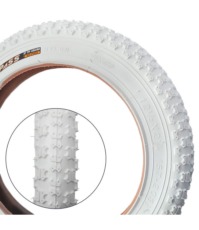 DAMCO TIRE COMP III STYLE 12 1/2 X 2 1/4 WHITE
