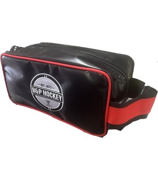 B&P CUSTOM SHOWER/TOILETRY BAG BLACK/RED