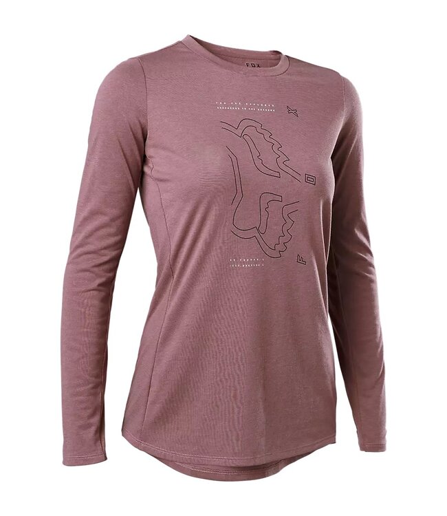 FOX RANGER WOMENS DRIRELEASE LS JERSEY PLUM PURPLE