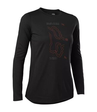 FOX RANGER WOMENS DRIRELEASE LS JERSEY BLACK