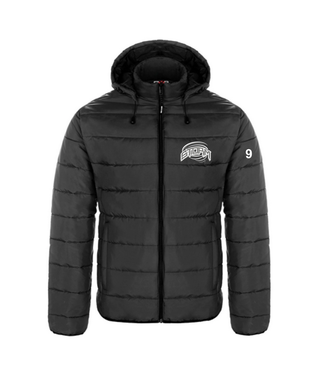 STRATHMORE STORM CANADA SPORTSWEAR GLACIAL HOODED PUFFER JACKET BLACK SR