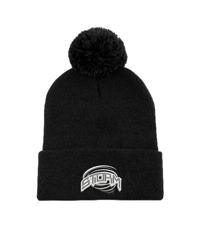 STRATHMORE STORM ATC POM POM TOQUE BLACK C1202