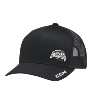 STRATHMORE STORM CCM MESH SNAP BACK HAT BLACK HTR2TA