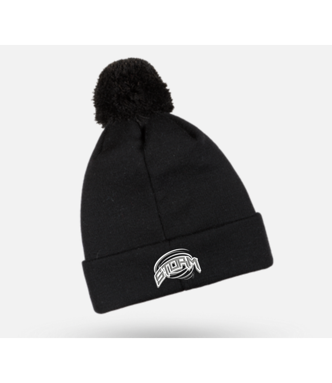 STRATHMORE STORM CCM POM POM TOQUE BLACK HPM3TB