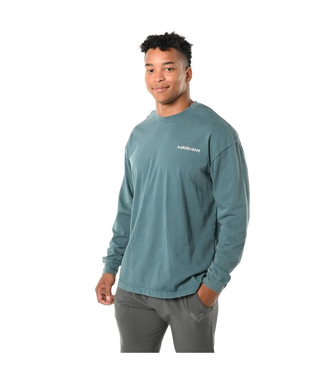 BAUER ACID WASH LONG SLEEVE SHIRT SR