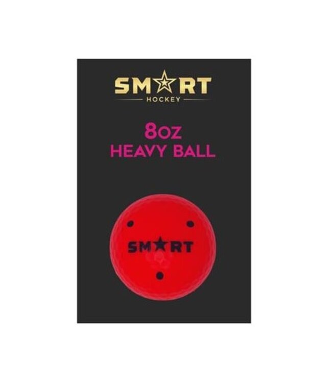 SMART HOCKEY HEAVY 8OZ RED BLISTER BALL