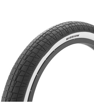 MISSION FLEET TIRE 20 X 2.4" BLACK/WHITE WALL
