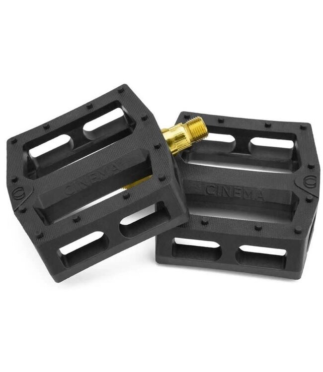 CINEMA CK PEDALS 9/16" BLACK/GOLD SPINDLE