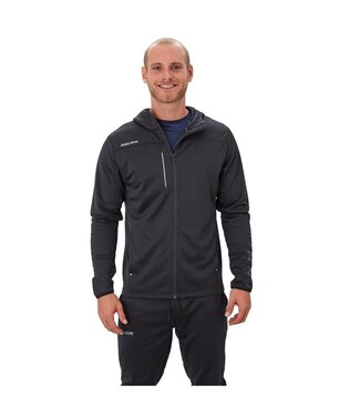 BAUER VAPOR FLEECE ZIP HOODIE BLACK SR