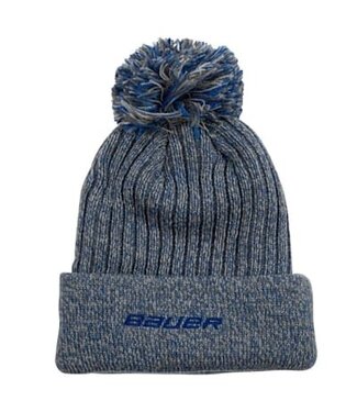 BAUER NEW ERA TEAM POM TOQUE LOGO CHAR/BLUE