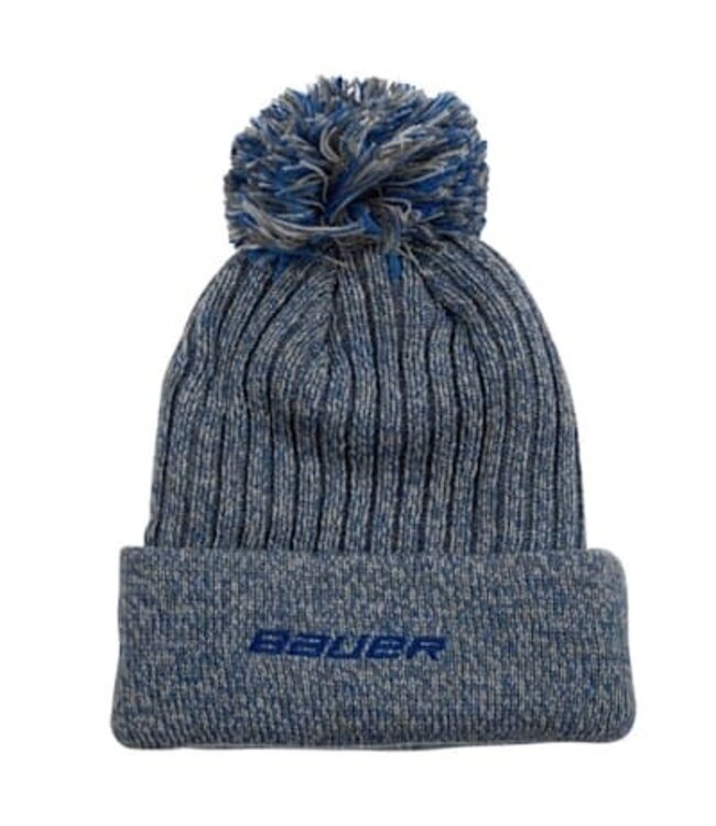 BAUER NEW ERA TEAM POM TOQUE LOGO CHAR/BLUE