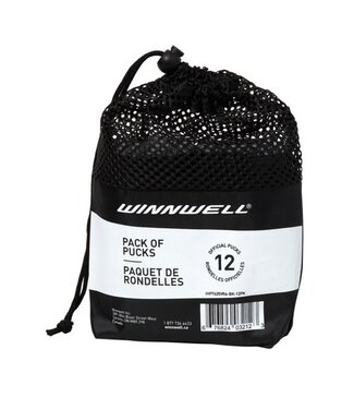 Winnwell WINNWELL PUCKS MESH BAG OF 12