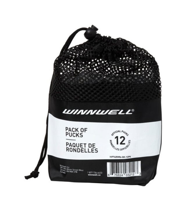 Winnwell WINNWELL PUCKS MESH BAG OF 12