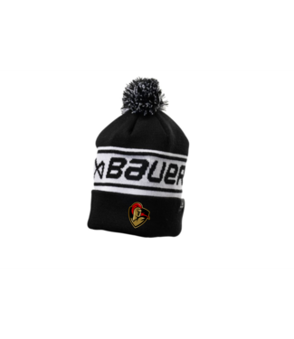 Bauer CRUSADERS GAMEDAY BAUER TEAM RIBBED POM TOQUE OSFA BLACK
