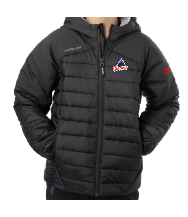 GLACIERS BAUER TEAM PUFFER JACKET BLACK YTH