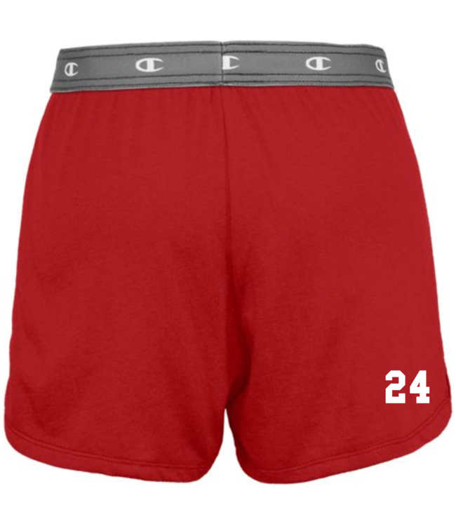 GLACIERS CHAMPION WOMENS ESSENTIAL SHORT RED 8215BL