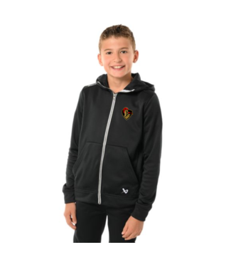 CRUSADERS GAMEDAY BAUER TEAM FLEECE ZIP HOODIE BLACK YTH