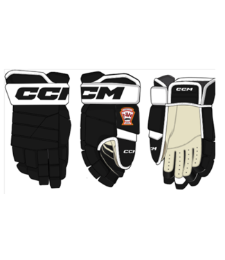 CCM CCM CUSTOM NWCAA 4 ROLL PRO JR GLOVE BLACK