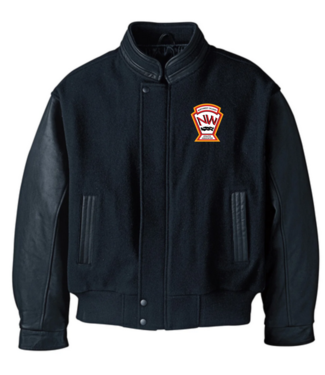 NWCAA CANADA SPORTSWEAR GRADUATE LEATHER MELTON JACKET BLACK SR