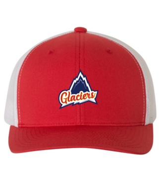 YP GLACIERS TRUCKER MESH BACK HAT RED 6606