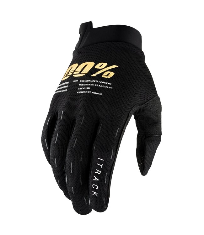 100% ITRACK GLOVE BLACK LARGE