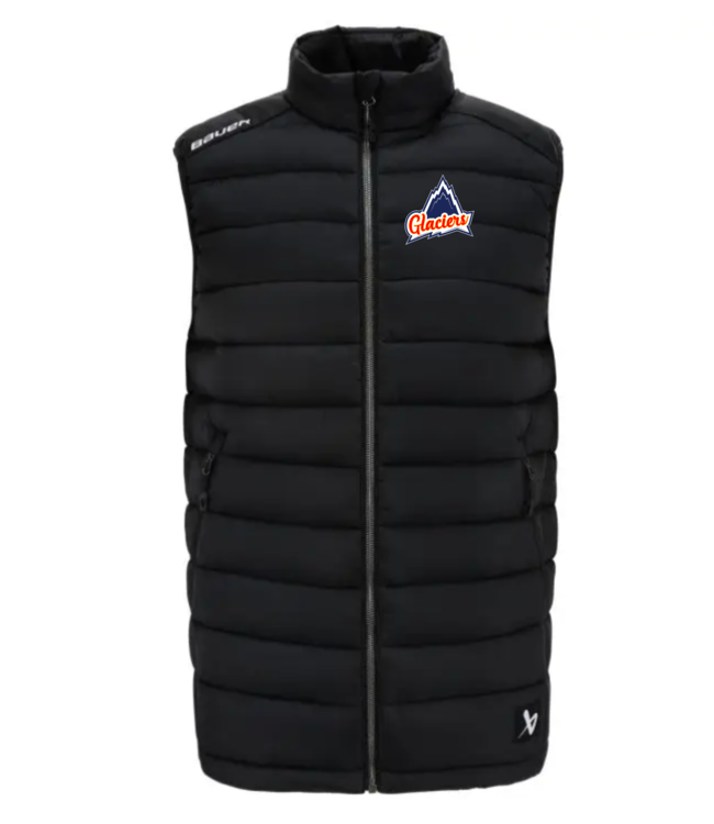 GLACIERS BAUER TEAM PUFFER VEST BLACK SR