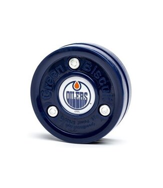 GREEN BISCUIT HOCKEY PUCK OILERS EACH