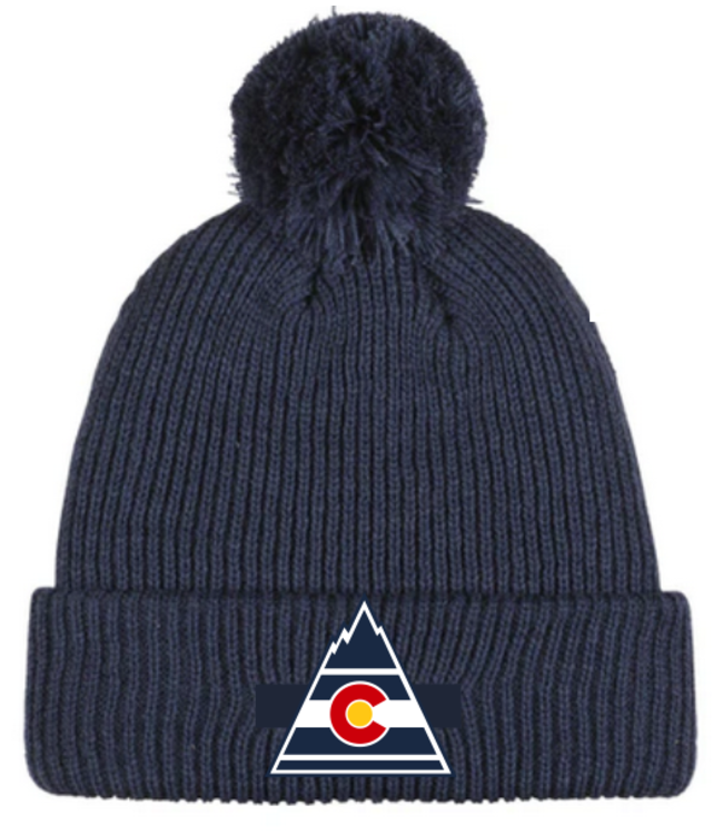ROCKIES CCM POM KNIT TOQUE NAVY HPM3TB