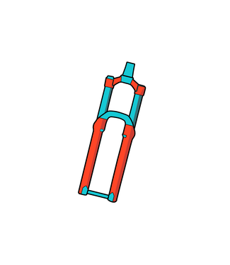 RIDEWRAP RIDEWRAP COVERED MTB FORK GLOSS CLEAR