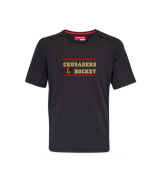 CCM CRUSADERS CCM PREMIUM TRAINING SS SHIRT BLACK SR