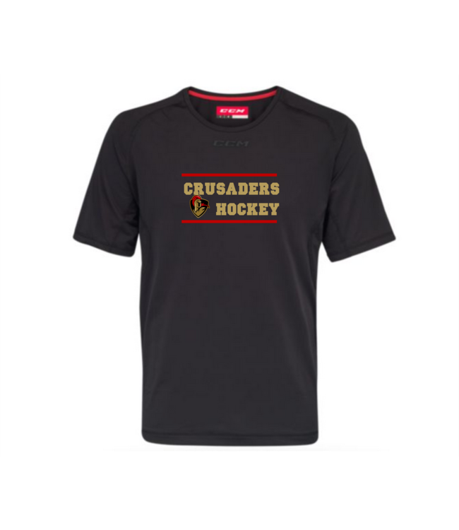CRUSADERS CCM PREMIUM TRAINING SS SHIRT BLACK YTH